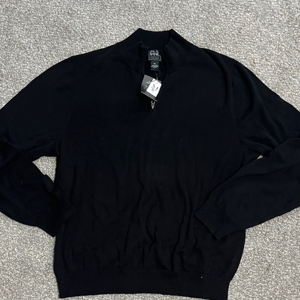 Jos. A. Bank Men's Black Zip-Up Sweater